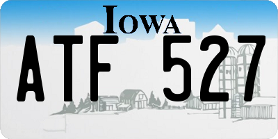 IA license plate ATF527