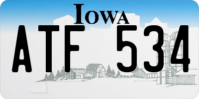 IA license plate ATF534