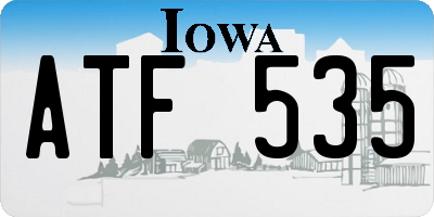 IA license plate ATF535