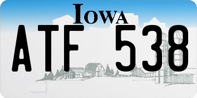 IA license plate ATF538