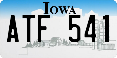 IA license plate ATF541