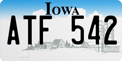 IA license plate ATF542
