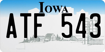 IA license plate ATF543