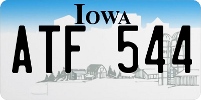 IA license plate ATF544