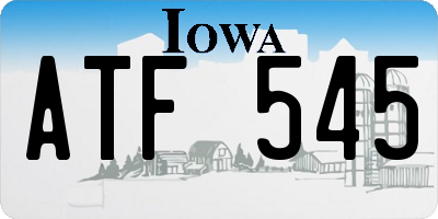 IA license plate ATF545