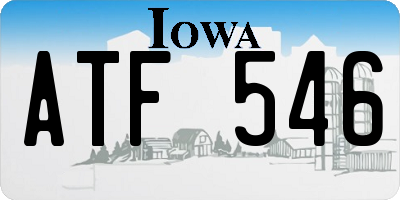 IA license plate ATF546