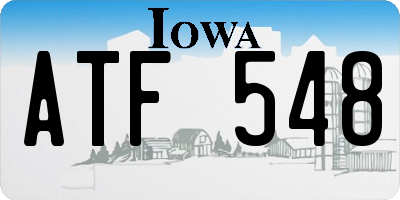 IA license plate ATF548