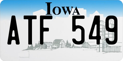 IA license plate ATF549