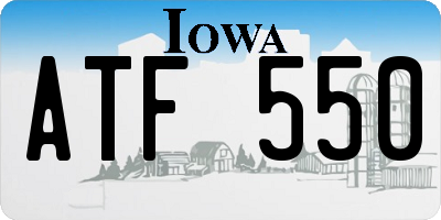 IA license plate ATF550
