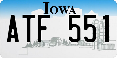 IA license plate ATF551