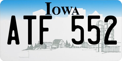 IA license plate ATF552