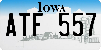 IA license plate ATF557