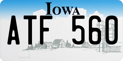 IA license plate ATF560