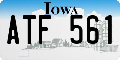 IA license plate ATF561