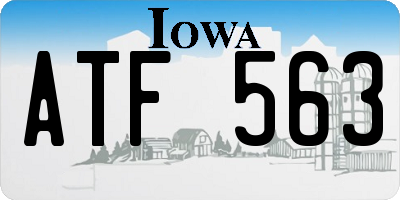 IA license plate ATF563