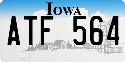 IA license plate ATF564