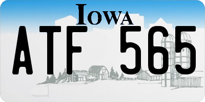IA license plate ATF565