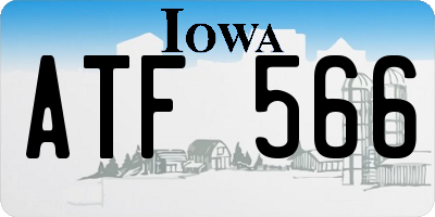IA license plate ATF566
