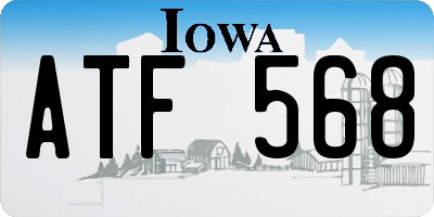 IA license plate ATF568