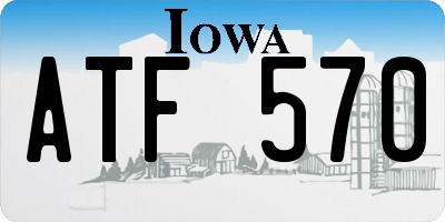 IA license plate ATF570