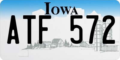 IA license plate ATF572