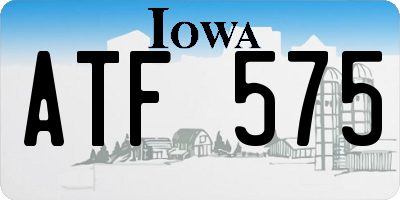 IA license plate ATF575