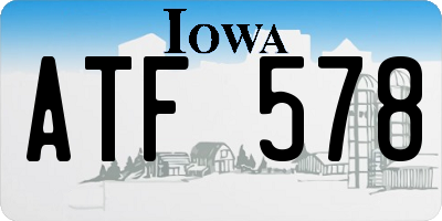 IA license plate ATF578