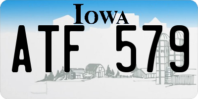 IA license plate ATF579