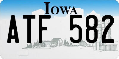 IA license plate ATF582