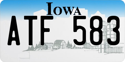 IA license plate ATF583