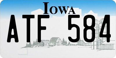 IA license plate ATF584