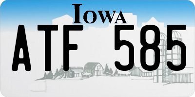 IA license plate ATF585