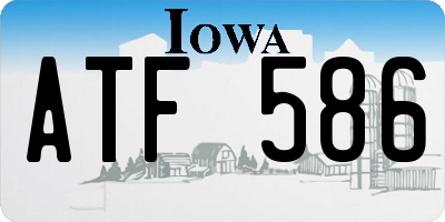 IA license plate ATF586