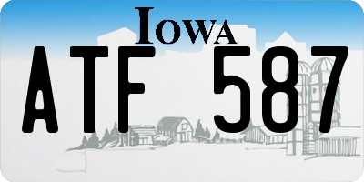 IA license plate ATF587