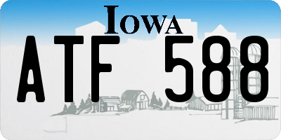 IA license plate ATF588