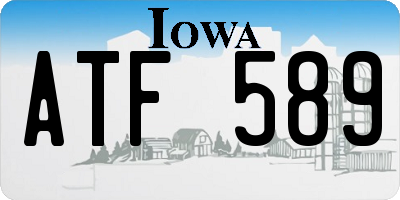 IA license plate ATF589
