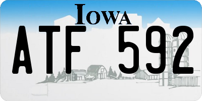 IA license plate ATF592