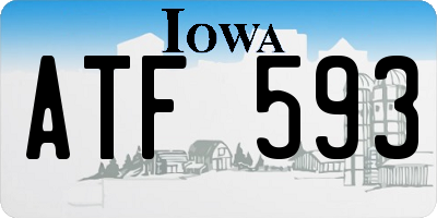 IA license plate ATF593