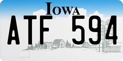 IA license plate ATF594