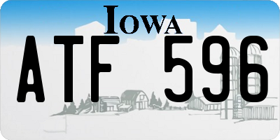 IA license plate ATF596