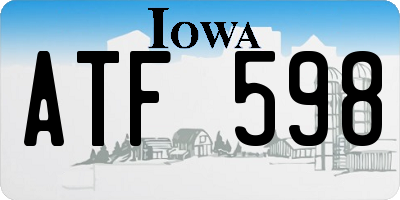 IA license plate ATF598