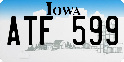 IA license plate ATF599