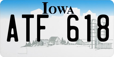 IA license plate ATF618
