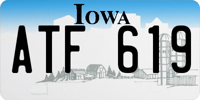 IA license plate ATF619