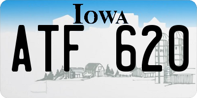 IA license plate ATF620