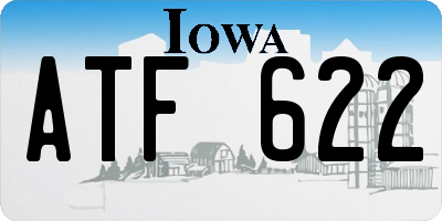 IA license plate ATF622