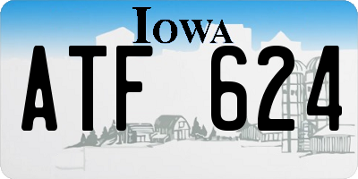 IA license plate ATF624