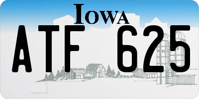 IA license plate ATF625