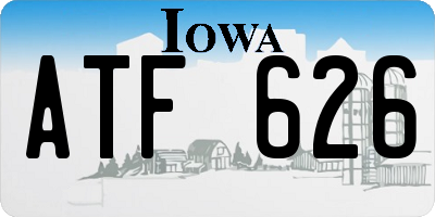 IA license plate ATF626