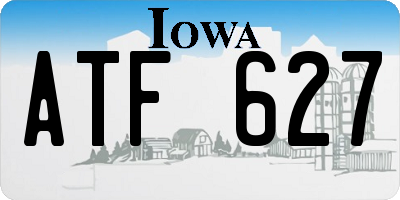 IA license plate ATF627